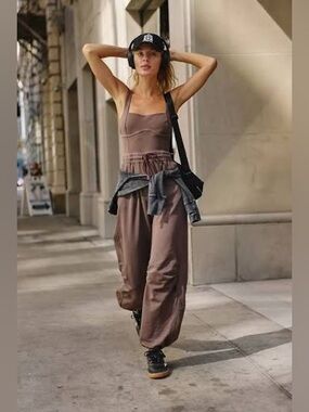 1289. FREE PEOPLE Inbound Onesie in Dark Espresso Sz XS NWOT $128
